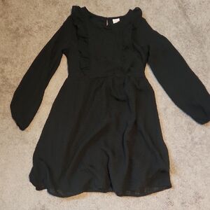Wonder Nation Long Sleeve Black Dress